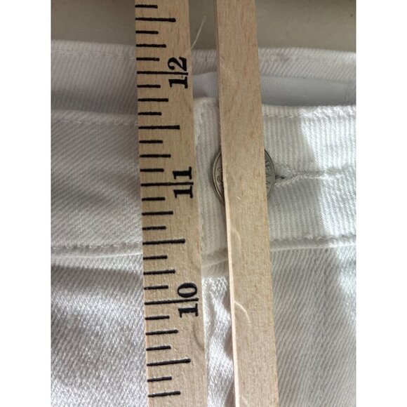 Risen Shorts Womens Size L Jeans White Distressed Frayed Summer Wear - Picture 7 of 8